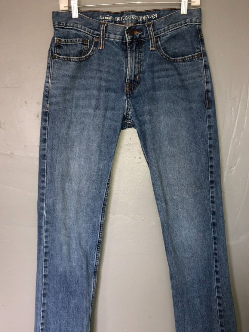 Old Navy Blue Jeans Mens 29x30 Premium Denim Medium Wash 100% Cotton Classic Fit